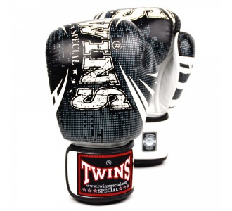 Боксерские перчатки Twins Special с рисунком (FBGV-TW5 white/black)